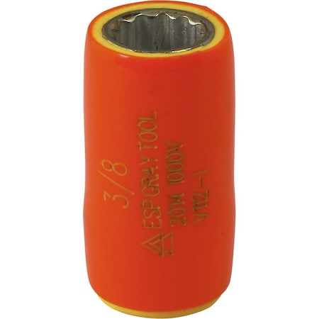 Gray Tools 3/8" X 1/4" Drive 12 Point, Standard Length, 1000V Insulated V112-I